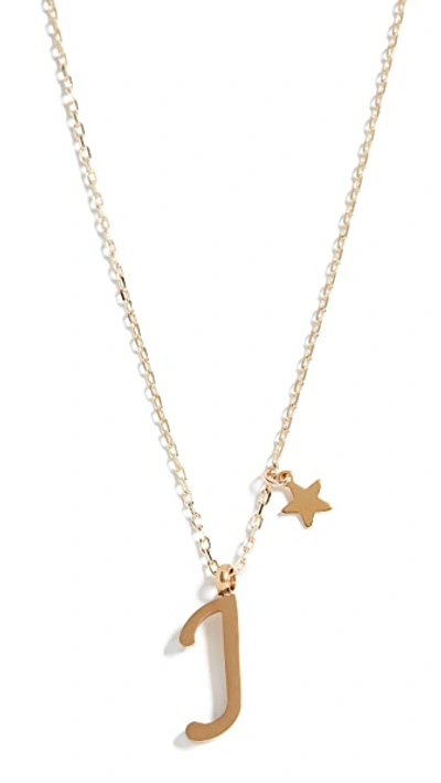 Shop Shashi Letter Pendant With Star Charm In J