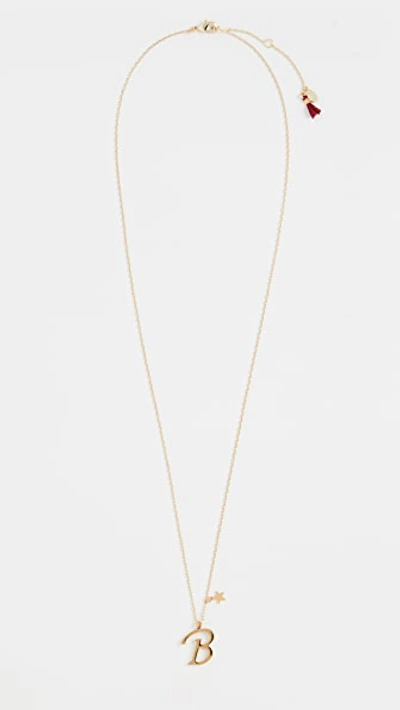 Shop Shashi Letter Pendant With Star Charm In B