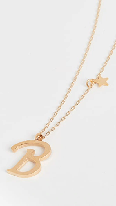 Shop Shashi Letter Pendant With Star Charm In B