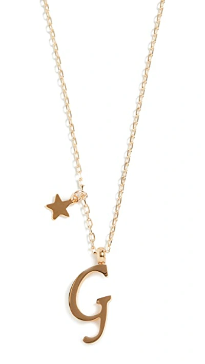 Shop Shashi Letter Pendant With Star Charm In G