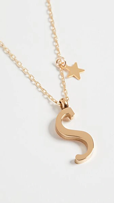 Shop Shashi Letter Pendant With Star Charm