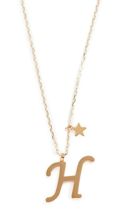 Shop Shashi Letter Pendant With Star Charm In H