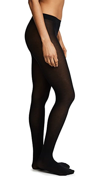 Shop Falke Cotton Touch Tights In Black