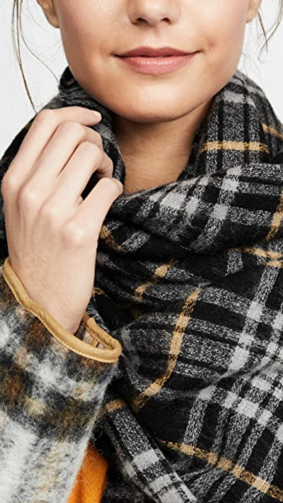 Shop Isabel Marant Suzanne Wool Scarf In Black