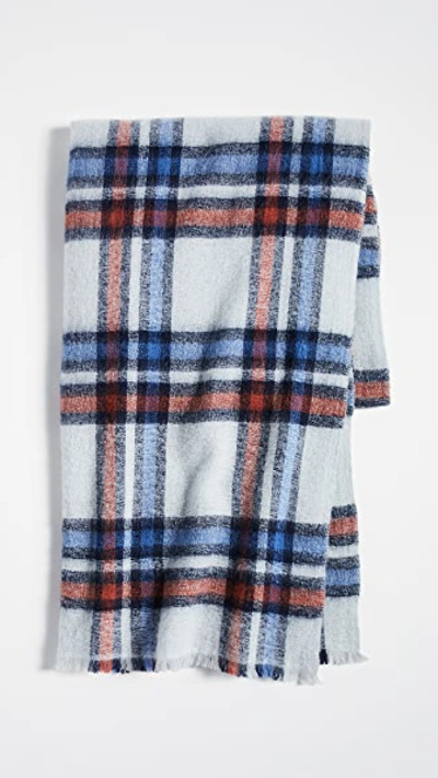 Shop Isabel Marant Suzanne Wool Scarf In Blue