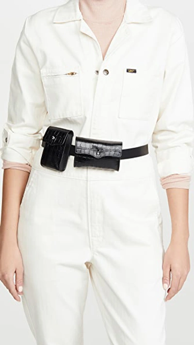Shop Rebecca Minkoff 20mm Multi Pouch Belt Bag In Black