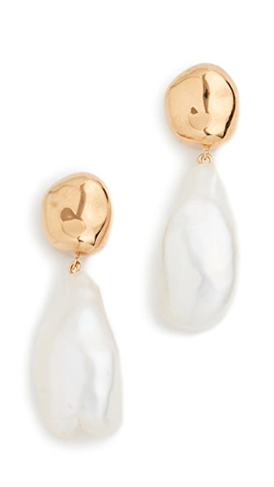 Shop Agmes Baroque Patrice Earrings In Gold Vermeil