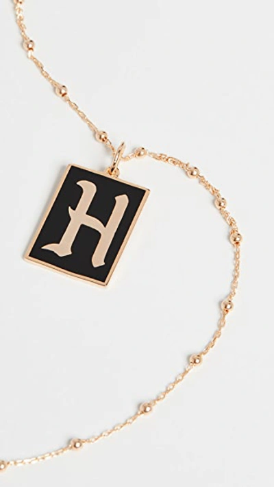Shop Maison Irem Gothic Initial Necklace In H