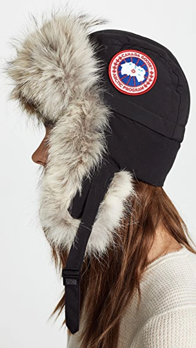 Shop Canada Goose Aviator Hat In Black