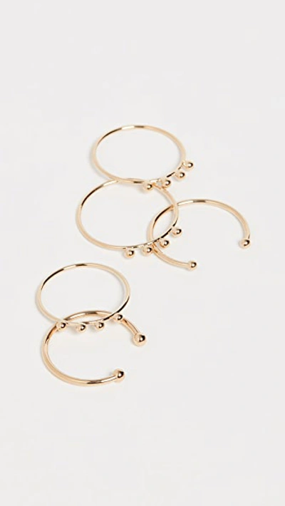 Shop Isabel Marant Nirvana Stackable Ring Set In Dore