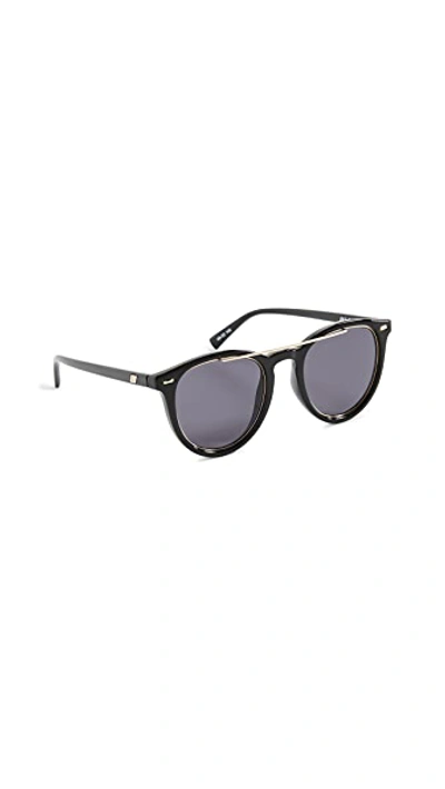 Shop Le Specs Fire Starter Claw Sunglasses In Black Smoke