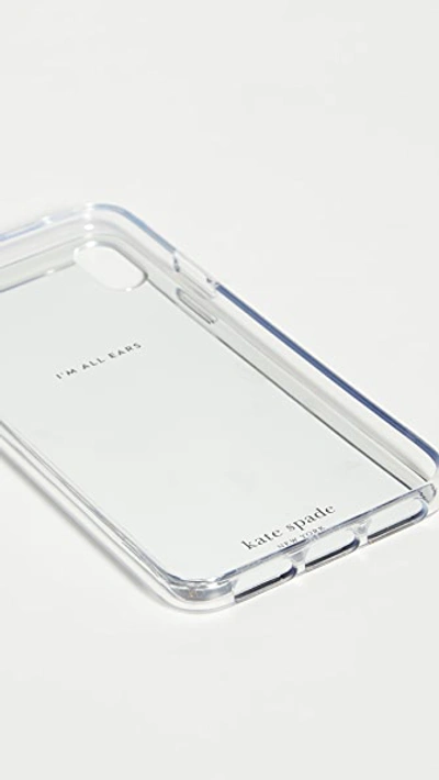 Shop Kate Spade Mirror Spade Iphone Case In Silver Multi