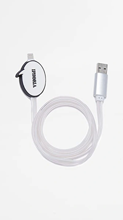 Shop Iphoria Speech Bubble Lightning Cable In Black/white