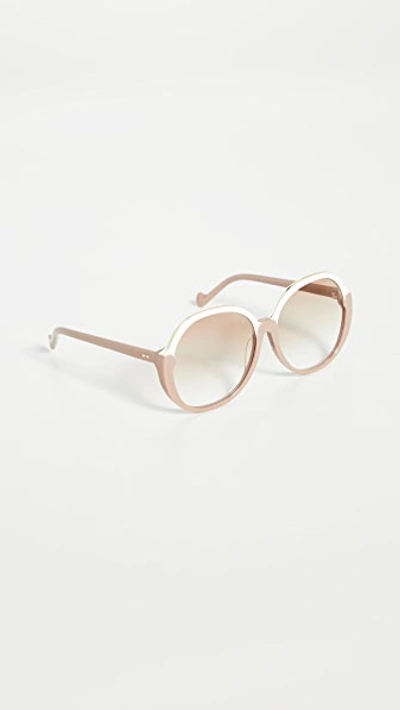 Shop Zimmermann Joliette Sunglasses In Putty Light Brown