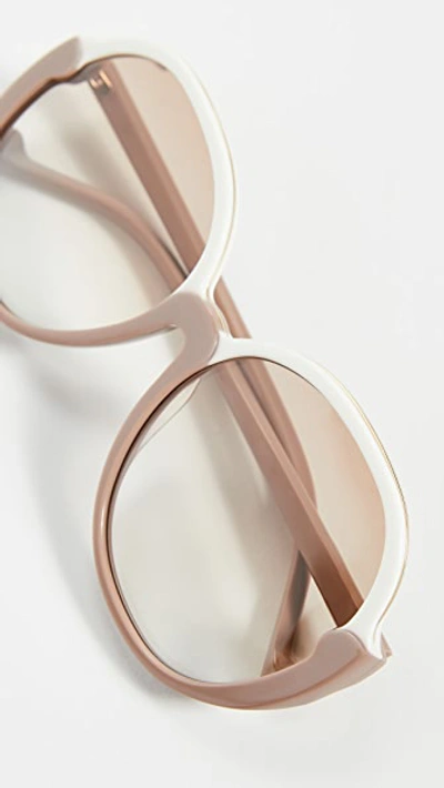Shop Zimmermann Joliette Sunglasses In Putty Light Brown