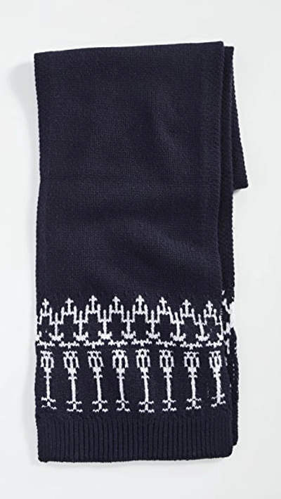 Shop Tory Sport Fair Isle Scarf In Tory Navy