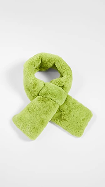 Shop Apparis Luna Scarf In Neon Green