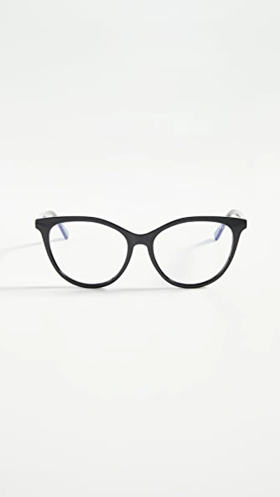 Shop Quay All Nighter Blue Light Glasses In Black/clear Blue
