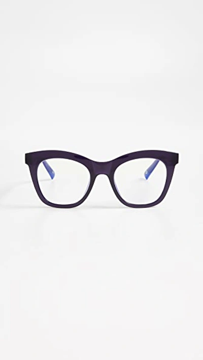 Shop The Book Club Blue Light Harlot's Bed Reading Glasses In Purple