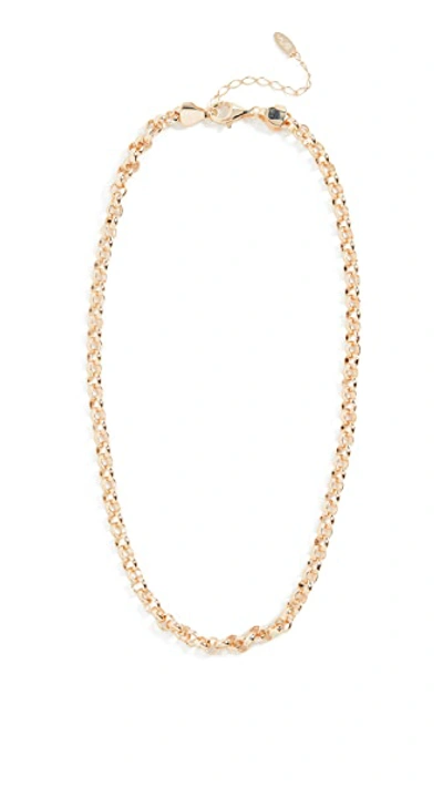 Shop Maison Irem Role Chain Leith Necklace In Gold