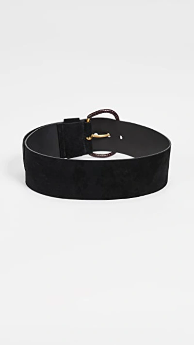 Shop Rachel Comey Wide Estate Leather Belt In Black