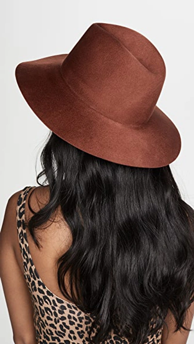 Shop Janessa Leone Caden Hat In Burnt Orange