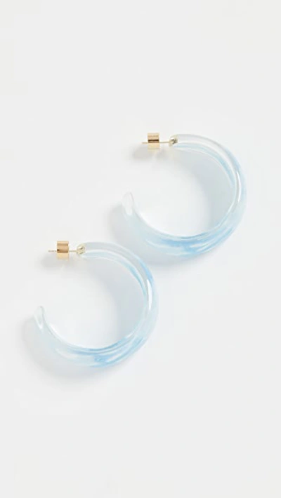 Shop Alison Lou Tie Dye Jelly Hoops In Blue Tie Dye