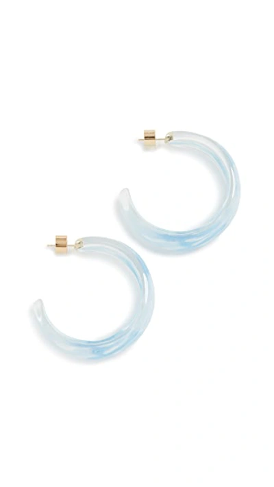 Shop Alison Lou Tie Dye Jelly Hoops In Blue Tie Dye