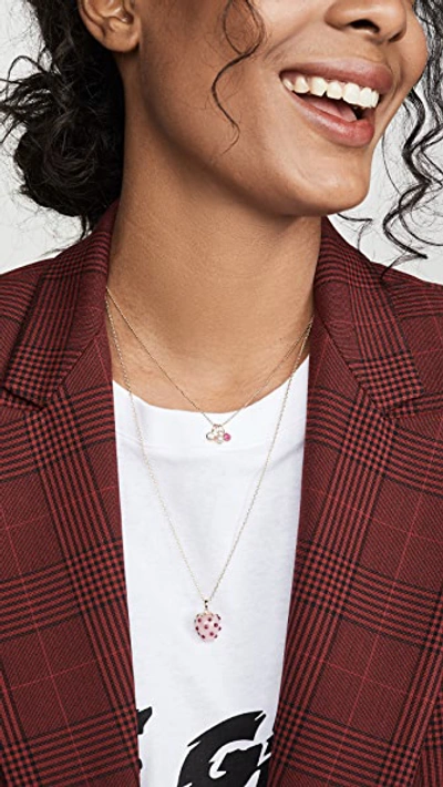Shop Ariel Gordon Jewelry 14k Strawberry Opal Pendant Necklace In Gold