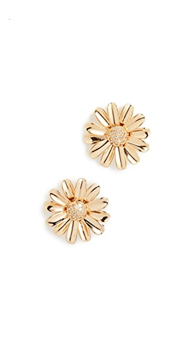 Shop Kate Spade Into The Bloom Studs In Gold