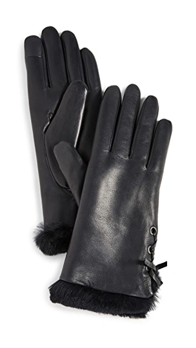 Shop Agnelle Aliette Gloves In Noir