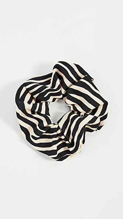 Shop Loeffler Randall Romi Large Scrunchie In Zebra