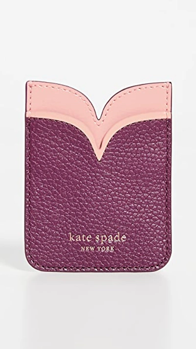 Shop Kate Spade Sam Double Sticker Pocket In Sangria