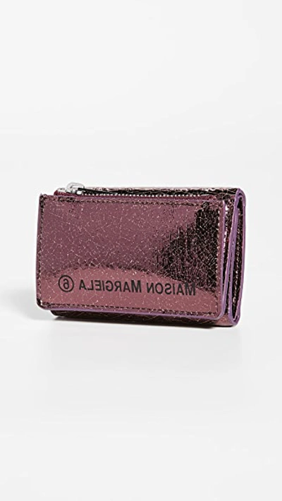 Shop Mm6 Maison Margiela Mini Wallet In Bronze