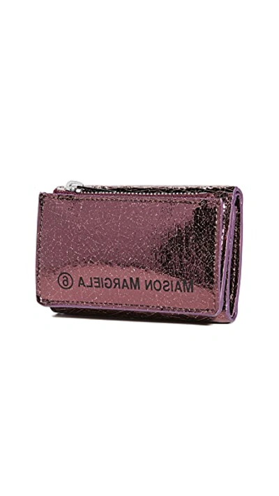 Shop Mm6 Maison Margiela Mini Wallet In Bronze