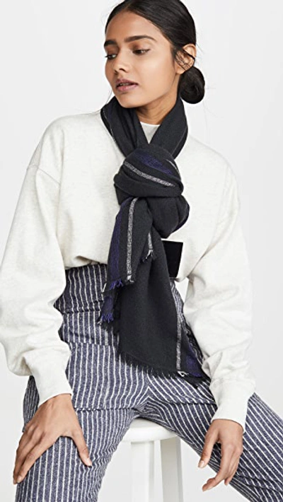 Shop Isabel Marant Vadim Cashmere Scarf In Anthracite