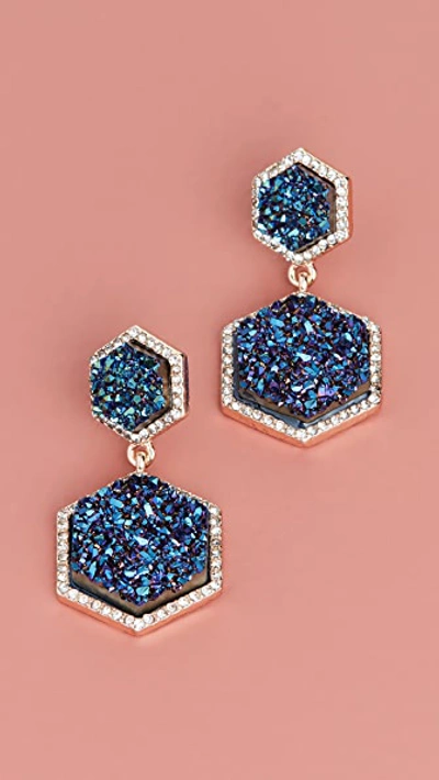 Shop Baublebar Ashaya Druzy Drop Earrings In Oilslick