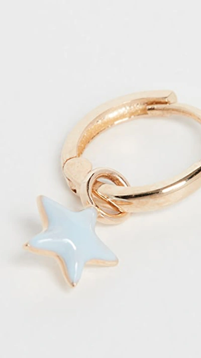 Shop Alison Lou 14k Tiny Star Huggie In Yellow Gold