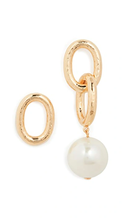 Shop Aurelie Bidermann Manon Earrings In Gold/pearl
