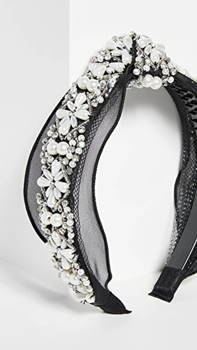 Shop Shashi Lolita Headband In Black/pearl
