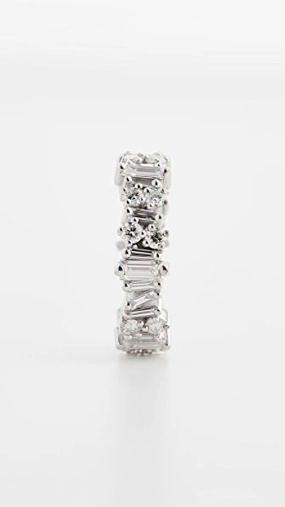 18k White Gold Fireworks Eternity Band