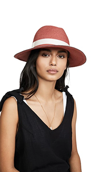 Shop Eugenia Kim Courtney Hat In Terracotta