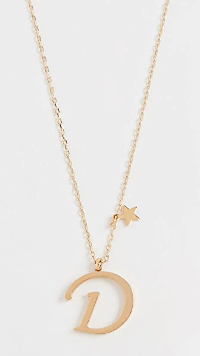 Shop Shashi Letter Pendant With Star Charm In D