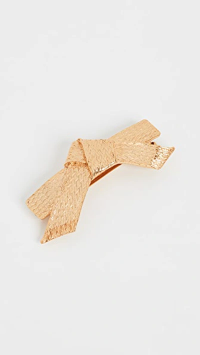Shop Oscar De La Renta Braided Chain Barette In Gold