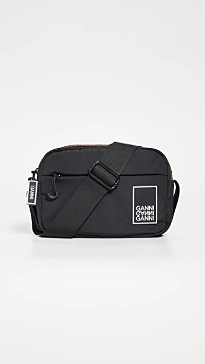 Shop Ganni Crossbody Bag In Black
