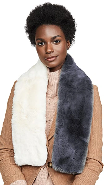 Shop Apparis Roxanne Scarf In Ivory/carbon