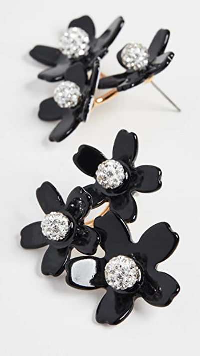 Shop Lele Sadoughi Garden Bouquet Button Earrings In Jet