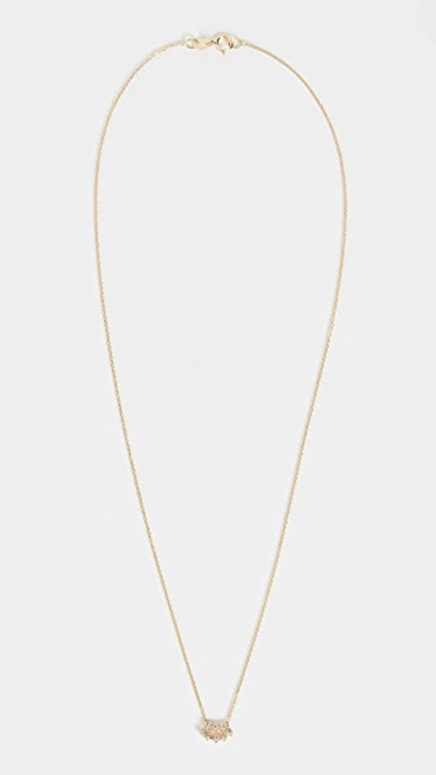 Shop Jennie Kwon Designs 14k Mini Diamond Crown Necklace In Yellow Gold
