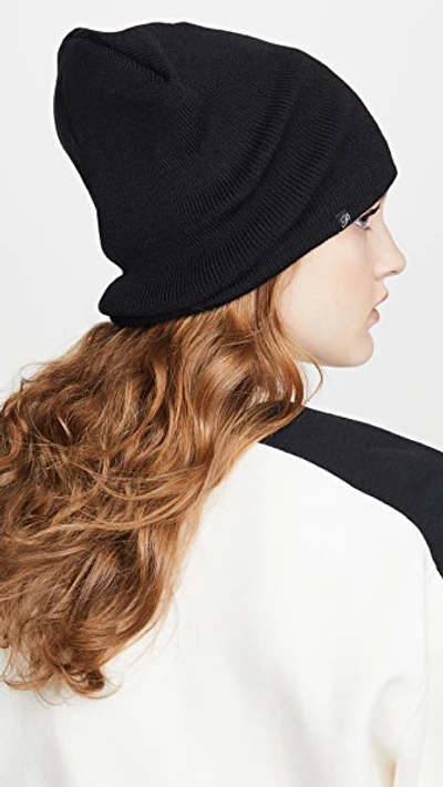 Shop Plush Barca Slouchy Fleece Lined Hat In Black
