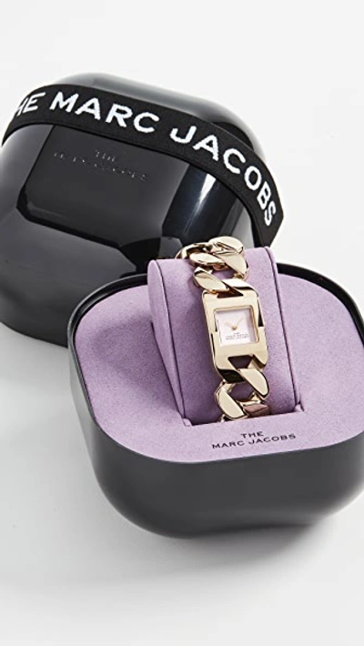 Shop The Marc Jacobs The Chain Watch 22mm In Gold/pink